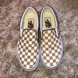 Checkered Vans Slip-Ons